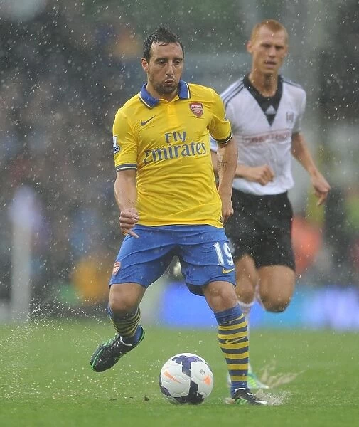 Santi Cazorla in Action: Fulham vs. Arsenal, Premier League 2013-14