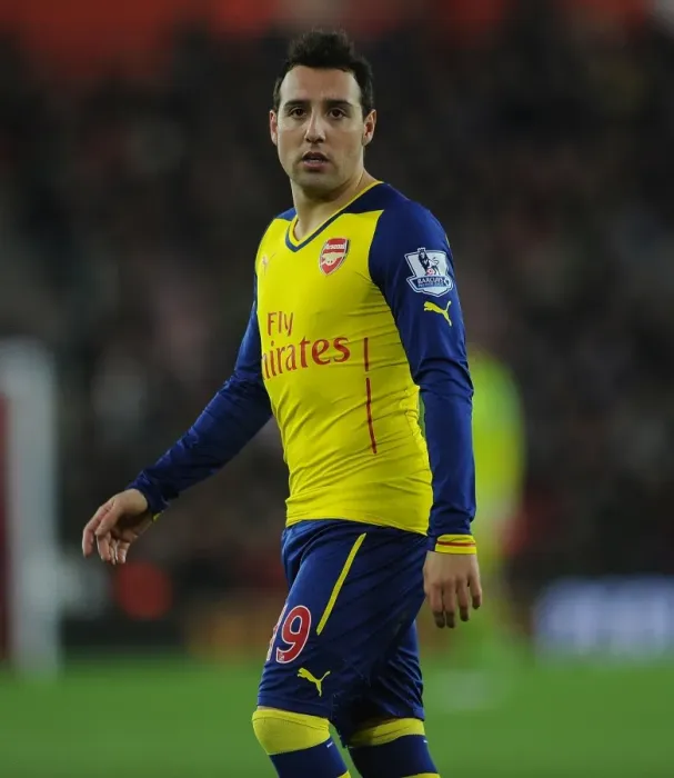 Framed Print : Santi Cazorla in Action: Southampton vs. Arsenal, Premier League 2014-15