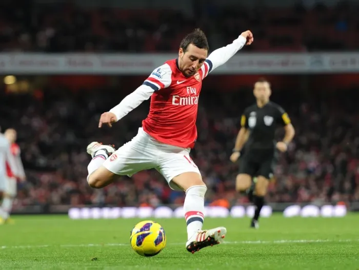 Framed Print : Santi Cazorla (Arsenal). Arsenal 0: 2 Swansea. Barclays Premier League. Emirates Stadium, 1  /  12  /  12