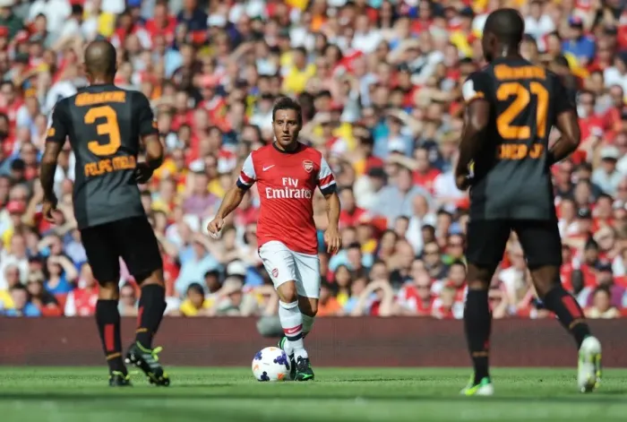 Framed Print : Santi Cazorla (Arsenal). Arsenal 1: 2 Galatasaray. Emirates Cup Day Two. Emirates Stadium, 4 / 8 / 13 Framed Print : Santi Cazorla (Arsenal). Arsenal 1: 2 Galatasaray. Emirates Cup Day Two. Emirates Stadium, 4 / 8 / 13