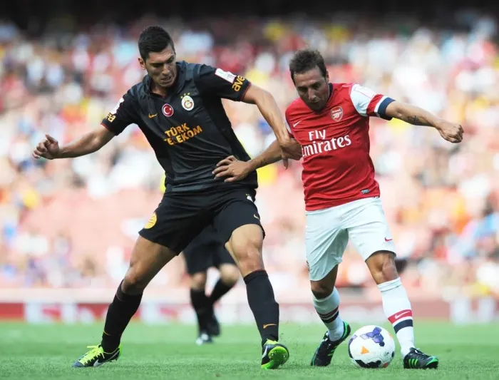 Framed Print : Santi Cazorla (Arsenal) ? (Galatasaray). Arsenal 1: 2 Galatasaray. Emirates Cup Day Two
