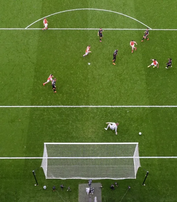 Framed Print : Santi Cazorla (Arsenal) hits the post. Arsenal 4: 1 Liverpool. Barclays Premier League Framed Print : Santi Cazorla (Arsenal) hits the post. Arsenal 4: 1 Liverpool. Barclays Premier League