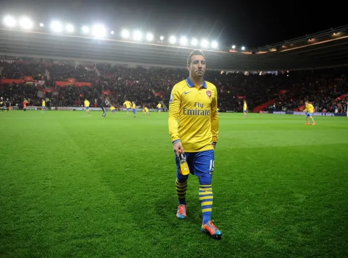 Framed Print : Santi Cazorla (Arsenal). Southampton 2: 2 Arsenal. Barclays Premier League. St. Marys Stadium Framed Print : Santi Cazorla (Arsenal). Southampton 2: 2 Arsenal. Barclays Premier League. St. Marys Stadium