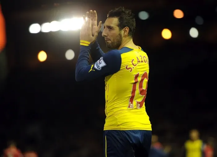 Framed Print : Santi Cazorla: Arsenal Star Prepares for Liverpool Showdown, Premier League 2014 / 15
