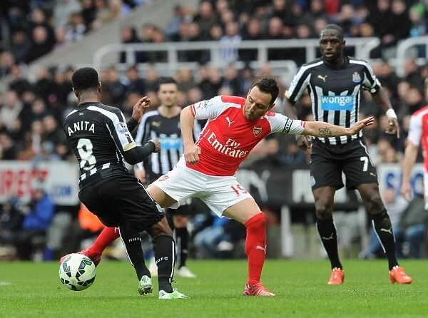 Santi Cazorla (Arsenal) Vernon Anita (Newcastle). Newcastle United 1:2 Arsenal. Barclays