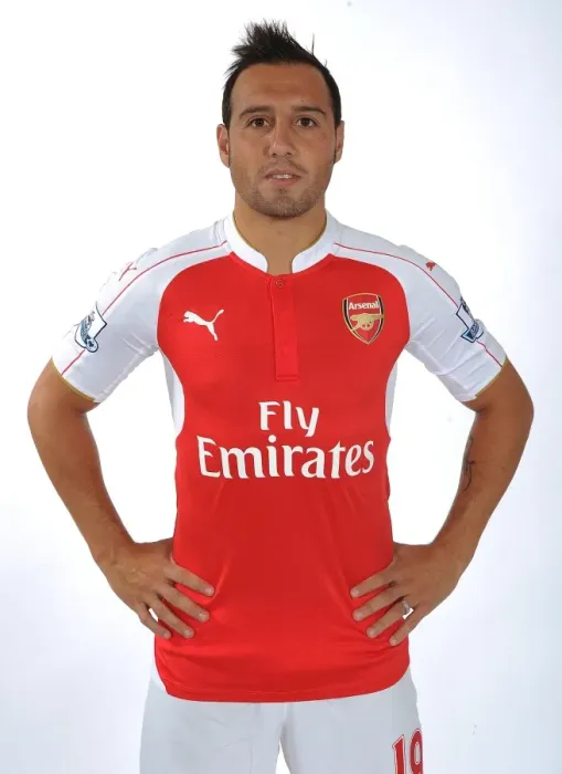 Framed Print : Santi Cazorla at Arsenal's 2015-16 Team Photocall