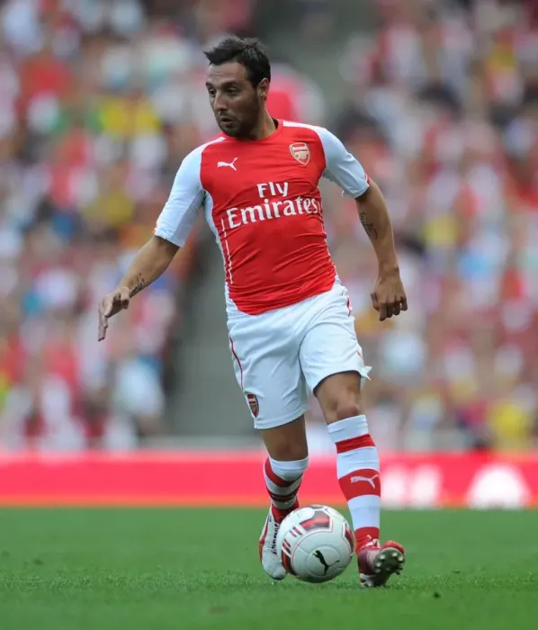 Framed Print : Santi Cazorla: Arsenal's Midfield Maestro in Action against AS Monaco, Emirates Cup 2014