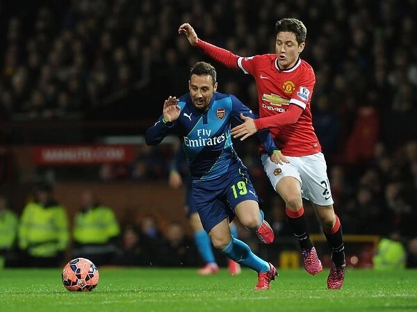Santi Cazorla Breaks Past Januzaj: Manchester United vs Arsenal - FA Cup Quarterfinal Showdown, 2015