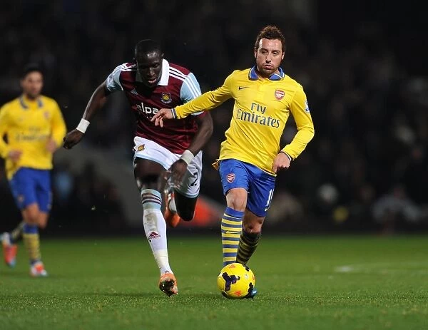 Santi Cazorla Dashes Past Mohamed Diame: Arsenal vs. West Ham United, Premier League (December 2013)
