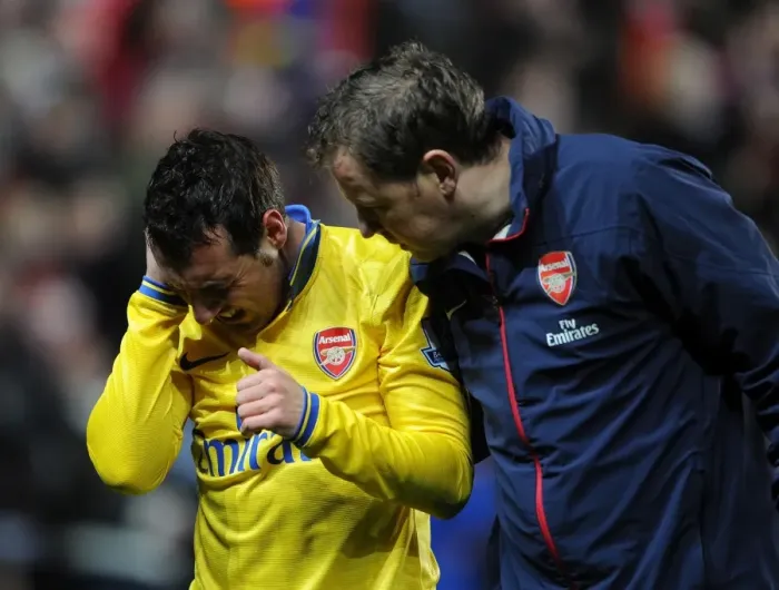 Framed Print : Santi Cazorla: Injury Concerns as Arsenal Face Southampton (2013-14)