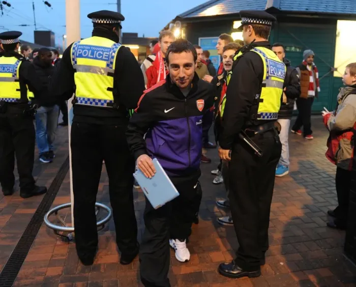 Framed Print : Santi Cazorla Leaves DW Stadium: Wigan Athletic vs. Arsenal, Premier League 2012-13 Framed Print : Santi Cazorla Leaves DW Stadium: Wigan Athletic vs. Arsenal, Premier League 2012-13