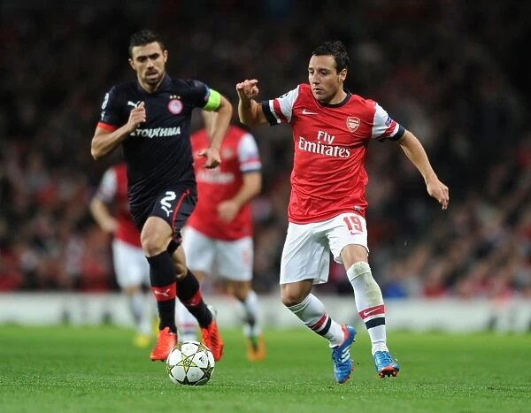 Santi Cazorla Outmaneuvers Giannis Maniatis: Arsenal FC vs Olympiacos FC, UEFA Champions League, 2012