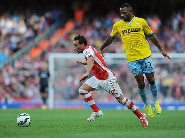 Santi Cazorla Outmaneuvers Jason Puncheon: Arsenal vs Crystal Palace, Premier League 2014 / 15