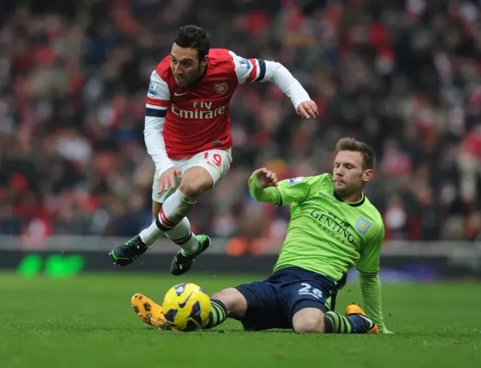 Framed Print : Santi Cazorla Outsmarts Andreas Weimann: Arsenal vs Aston Villa, Premier League 2012-13 - The Magical Moment Framed Print : Santi Cazorla Outsmarts Andreas Weimann: Arsenal vs Aston Villa, Premier League 2012-13 - The Magical Moment