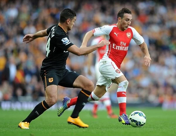 Santi Cazorla Outsmarts Hatem Ben Arfa: Arsenal vs Hull City, 2014-15 Premier League