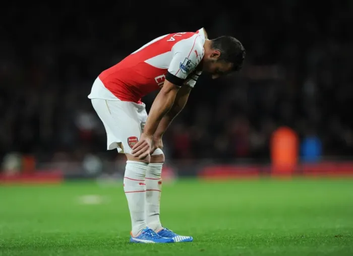 Framed Print : Santi Cazorla: Post-Match Emotion at Emirates Stadium (Arsenal vs Everton, 2015 / 16)