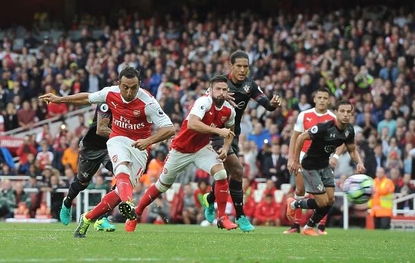 Santi Cazorla Scores Arsenal's Penalty Goal vs Southampton (2016-17)