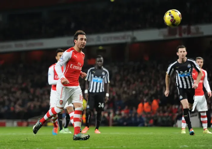Framed Print : Santi Cazorla Scores Double from Penalty Spots: Arsenal vs Newcastle United, Premier League 2014 / 15 Framed Print : Santi Cazorla Scores Double from Penalty Spots: Arsenal vs Newcastle United, Premier League 2014 / 15
