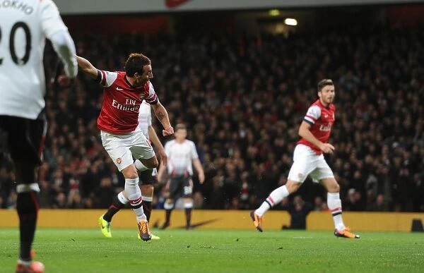 Santi Cazorla Scores the Opener: Arsenal vs. Liverpool, 2013-14 Premier League