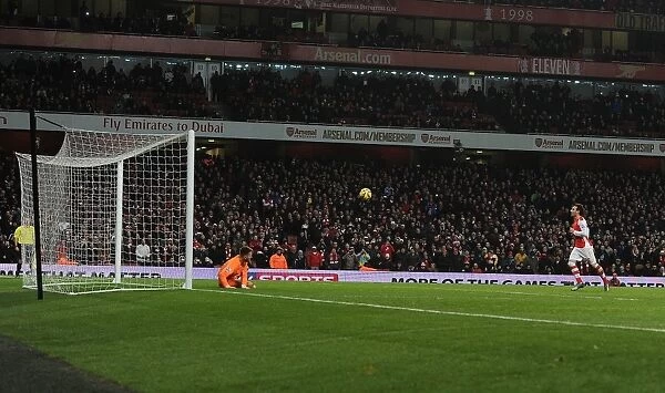 Santi Cazorla Scores Penalty: Arsenal's Fourth Goal vs Newcastle United (2014 / 15)