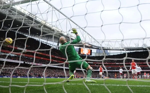 Santi Cazorla Scores Penalty: Arsenal's Goal No. 4 Against Aston Villa (2014-15)