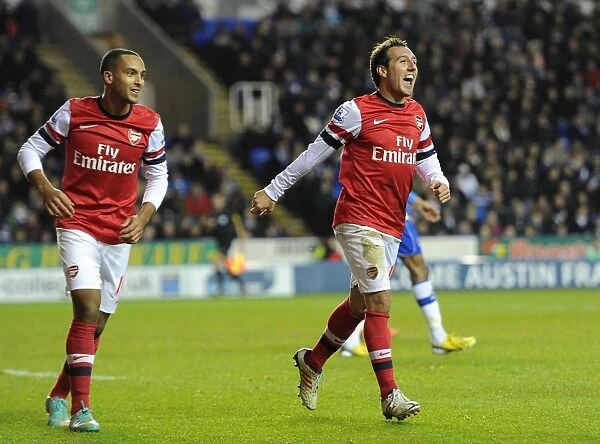 Santi Cazorla and Theo Walcott's Striking Partnership: Arsenal's 4-Goal Blitz against Reading (December 2012)