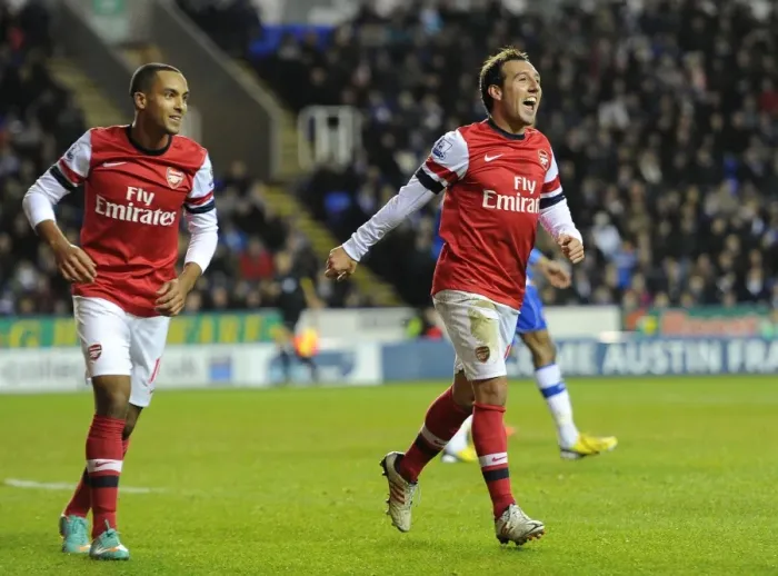 Framed Print : Santi Cazorla and Theo Walcott's Striking Partnership: Arsenal's 4-Goal Blitz against Reading (December 2012) Framed Print : Santi Cazorla and Theo Walcott's Striking Partnership: Arsenal's 4-Goal Blitz against Reading (December 2012)