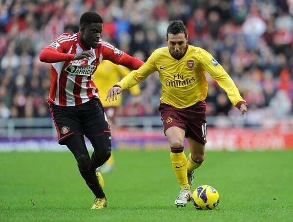 Santi Cazorla vs. Alfred N'Diaye: Clash of Midfield Titans - Sunderland vs. Arsenal, Premier League 2012-13