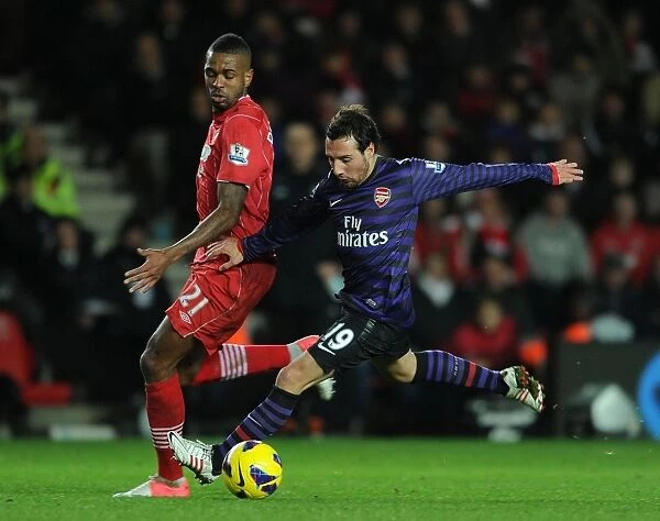 Santi Cazorla vs Guly Do Prado: Shielding the Ball in the Southampton v Arsenal Clash (2012-13)