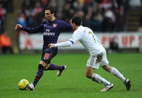 Santi Cazorla vs. Leon Britton: FA Cup Clash between Swansea and Arsenal