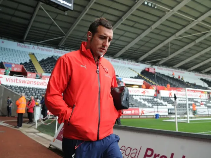 Framed Print : Santi Cazorla's Arrival at Swansea City: Arsenal's Star Player Prepares for Premier League Clash (2015-16) Framed Print : Santi Cazorla's Arrival at Swansea City: Arsenal's Star Player Prepares for Premier League Clash (2015-16)
