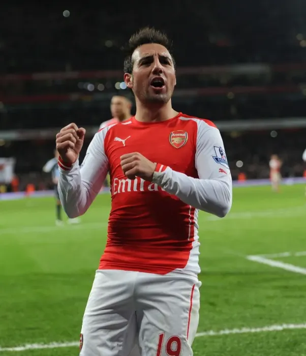 Framed Print : Santi Cazorla's Brace: Arsenal's Decisive Victory Over Newcastle United (December 2014)