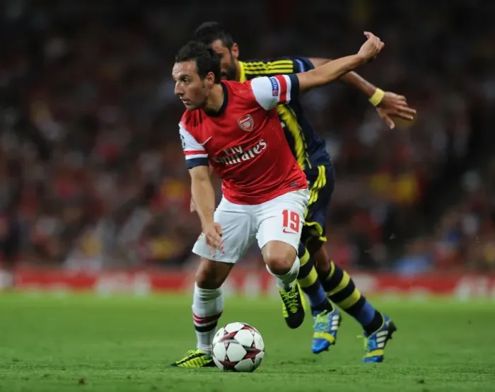 Framed Print : Santi Cazorla's Brilliant Outsmarting of Selcuk Sahin: Arsenal's UEFA Champions League Victory (August 2013)