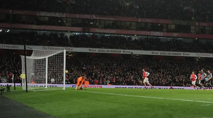 Framed Print : Santi Cazorla's Chip: Arsenal's 4th Goal vs. Newcastle United (2014 / 15) Framed Print : Santi Cazorla's Chip: Arsenal's 4th Goal vs. Newcastle United (2014 / 15)