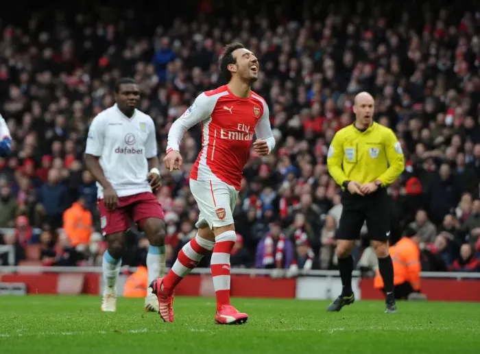 Framed Print : Santi Cazorla's Four-Goal Masterclass: Arsenal's Dominance Over Aston Villa, Premier League 2015
