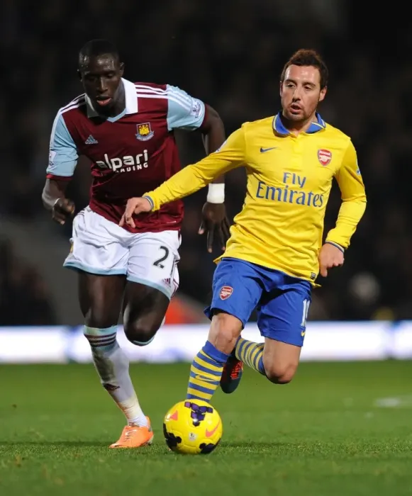 Framed Print : Santi Cazorla's Game-Changing Dash: Arsenal's Victory Turning Point vs. West Ham, 2013