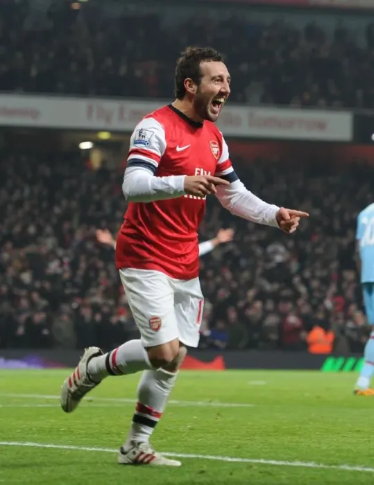Framed Print : Santi Cazorla's Hat-Trick: Arsenal's Victory Over West Ham United (2012-13)