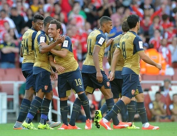 Santi Cazorla's Six-Goal Masterclass: Arsenal's Dominant Performance Against Olympique Lyonnais - Emirates Cup 2015 / 16