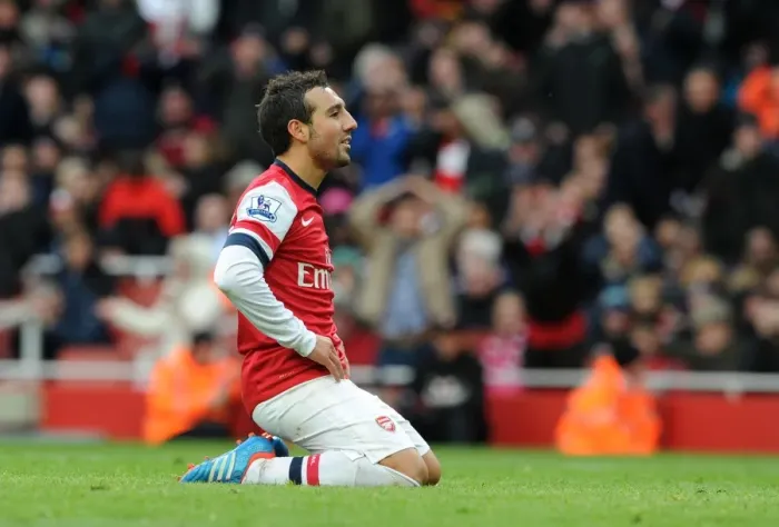 Framed Print : Santi Cazorla's Stunner: Arsenal's Game-Winning Goal vs. Queens Park Rangers (2012-13)