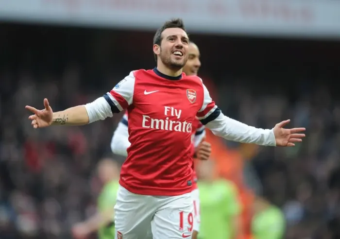 Framed Print : Santi Cazorla's Thrilling Goal: Arsenal vs. Aston Villa, Premier League 2012-13