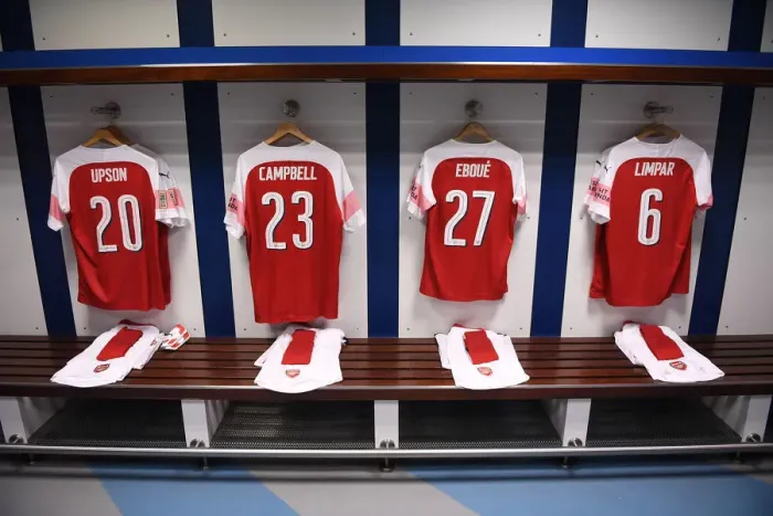 Framed Print : Behind the Scenes: Arsenal FC Changing Room before the Real Madrid Legends Match (2018-19) Framed Print : Behind the Scenes: Arsenal FC Changing Room before the Real Madrid Legends Match (2018-19)