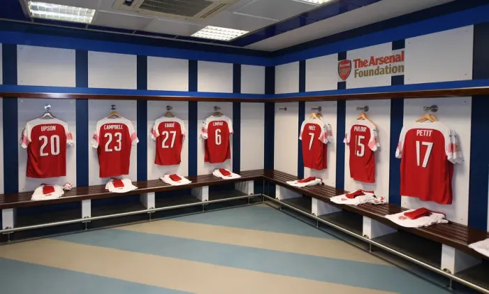 Framed Print : Behind the Scenes: Arsenal FC's Changing Room before the Real Madrid Legends Match (2018-19) Framed Print : Behind the Scenes: Arsenal FC's Changing Room before the Real Madrid Legends Match (2018-19)