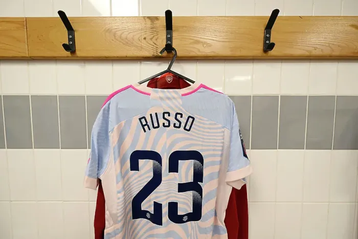 Framed Print : Behind the Scenes: Arsenal's Dressing Room Preparation Ahead of Arsenal vs Manchester United (Barclays Women's Super League)