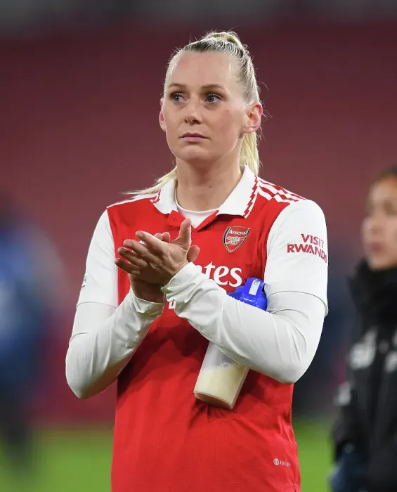Framed Print : Behind the Scenes: Kim Little's Pre-Match Ritual - Arsenal FC vs Olympique Lyonnais, UEFA Women's Champions League (2022-23)