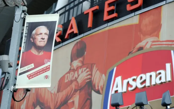 Framed Print : Sea of Flags: Arsenal Football Club's Epic Showdown at Emirates Stadium