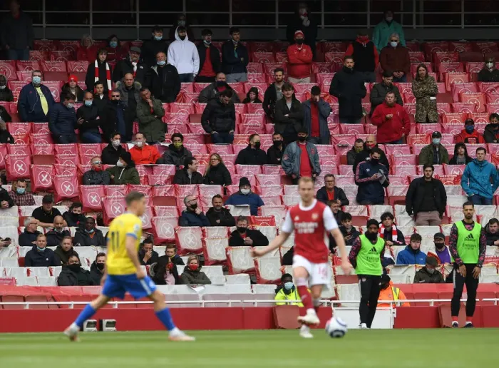 Framed Print : Sea of Passion: Arsenal Fans Unite at Emirates Stadium