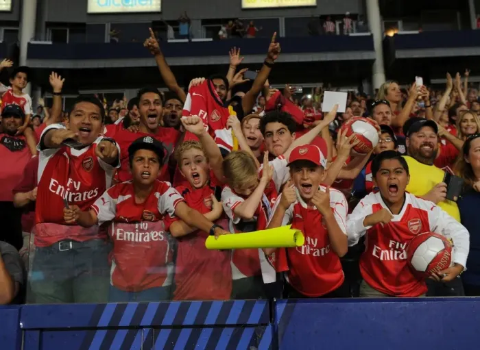 Framed Print : Sea of Passion: Arsenal FC Fans in Full Force at Arsenal vs. Chivas Pre-Season Match Framed Print : Sea of Passion: Arsenal FC Fans in Full Force at Arsenal vs. Chivas Pre-Season Match