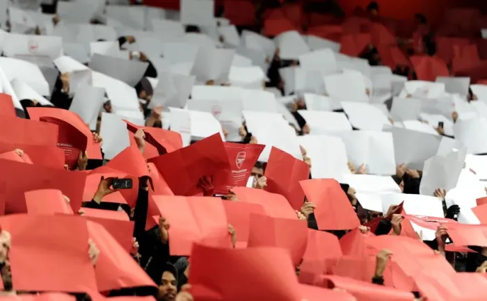 Framed Print : Sea of Red: Unified Tribute of Arsenal Fans at Emirates Stadium (Arsenal v Bayern Munich, UEFA Champions League 2013-14) Framed Print : Sea of Red: Unified Tribute of Arsenal Fans at Emirates Stadium (Arsenal v Bayern Munich, UEFA Champions League 2013-14)
