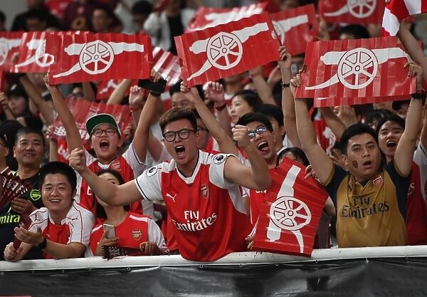 Sea of Red and White: Arsenal Fans Unwavering Support at Bayern Munich vs Arsenal Pre-Season Friendly, Shanghai 2017