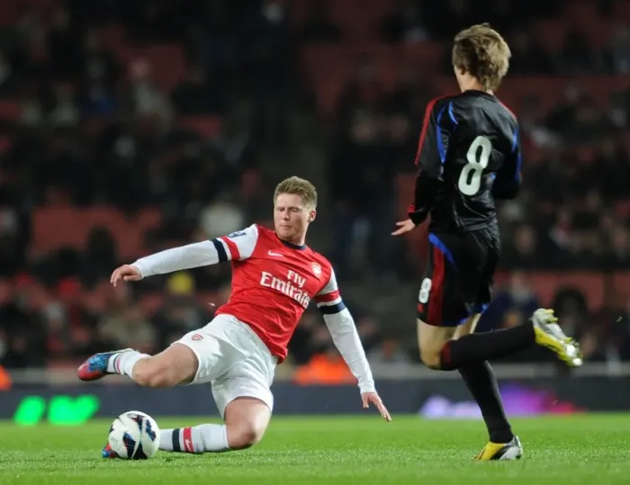Framed Print : Sead Hajrovic (Arsenal) David Khurtsidze (CSKA). Arsenal U19 1: 0 CSKA Moscow U19